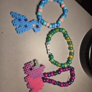 Colorful Beaded Bracelets with Charms